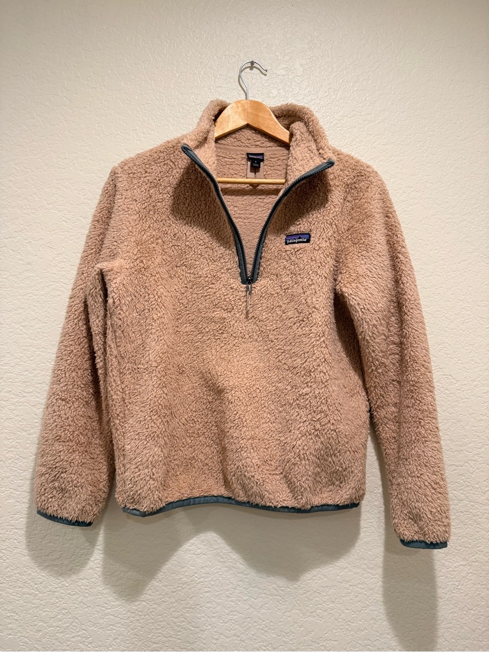 Patagonia Women’s Los Gatos 1/4 Zip Fleece Pullover Pampas Tan Size Small S - Picture 3 of 6